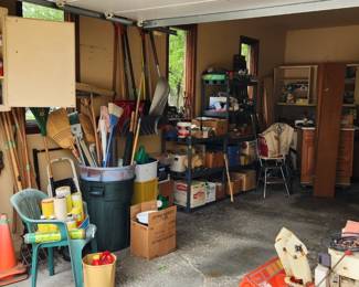 Garage full of tools, Craftsman socket set, tool boxes, all kinds workshop tools in garage and basement 