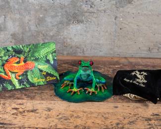 Frog & Lily Pad, Bronzes, Barry Stein