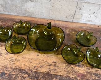 Apple Dishes Mid Century