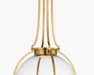 "SIGNATURE COLLECTION Gracie Large Captured Globe Pendant    by CHAPMAN & MYERS                        H: 44""W: 19.25""  Canopy: 5""Round Lightsource: Dedicated LED"
