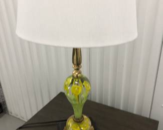 American St. Clair Paperweight Glass Lamp
