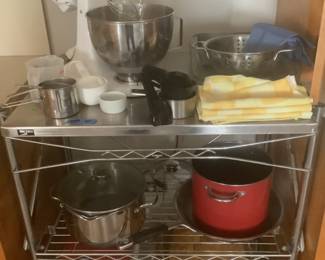 Kitchen aide  , pots and pans 