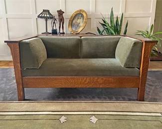 Eastwood Amish Craft Tiger Oak Mission Sofa