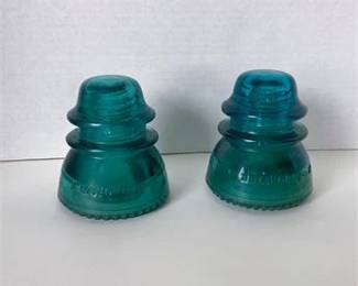 Hemingray42 Teal Insulators 