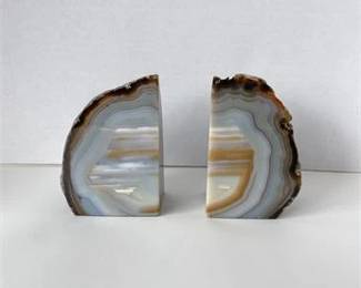 Natural Agate Bookends 