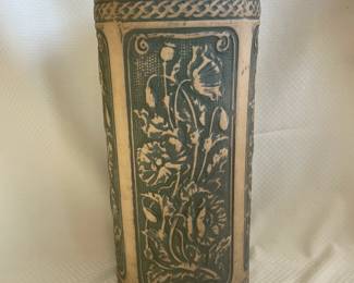 Robinson Ransbottom Weller umbrella stand, art nouveau floral design, c1900-1920. $175