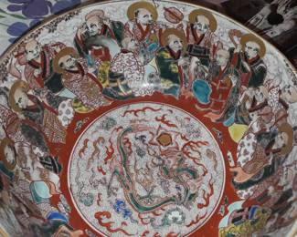 Kutani immortals bowl interior. $600