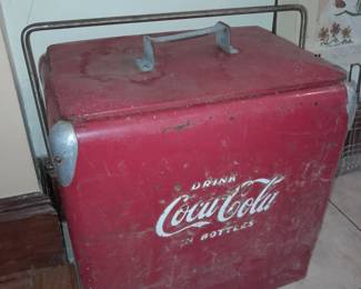 NEAT Antique Coca-Cola Metal Red Painted Cooler