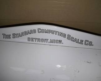 Antique White Porcelain Scale By "The Standard Computing Scale Co." From Detroit MichiganAntique White Porcelain Scale By "The Standard Computing Scale Co." From Detroit Michigan