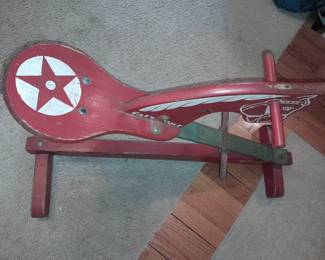 Antique Cal's Court Red Bouncy Ride-On Horse