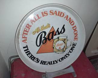 Vintage Bass Beer Tray