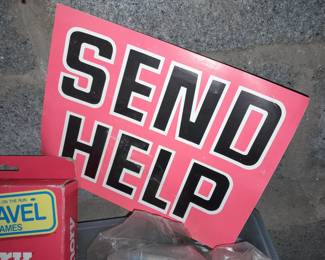 Vintage AAA "Send Help" Roadside Assistance Sign