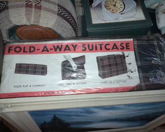 Vintage Fold-A-Way Suitcase