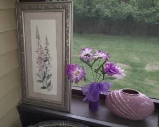 Framed Floral Artwork