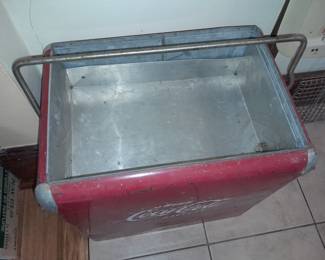 NEAT Antique Coca-Cola Metal Red Painted Cooler