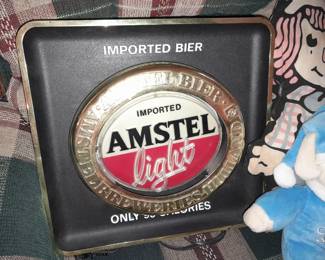 Vintage Amstel Light Light-Up Beer Bar Sign
