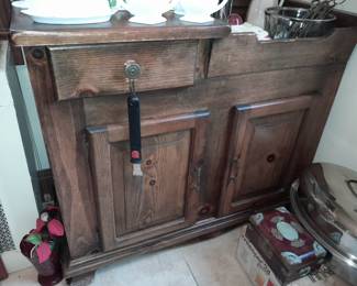 Wooden Dry Sink Cupboard