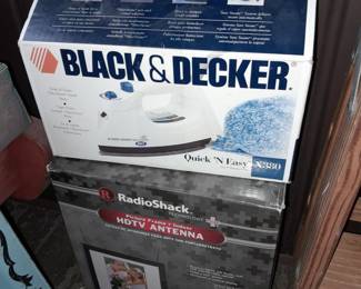 Black & Decker Iron W/ Radioshack HDTV Antenna