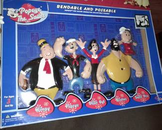 Popeye The Sailor Bendable And Poseable Figure Set In The Original Box