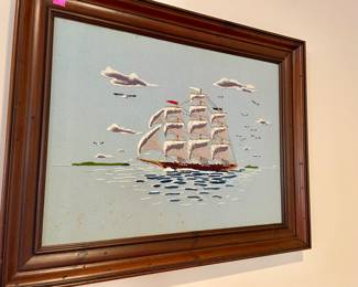 Sailboat Embroidery Art