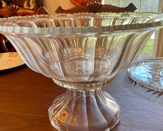 Large Punch Bowl on Stand