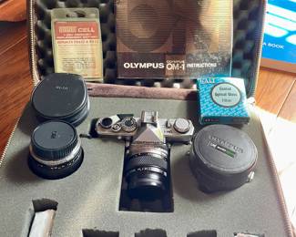 Vintage Olympus OM-1 Camera Set