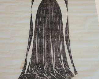 #70 Margaret Cheyne Medieval 1419 58" on wax paper with repair