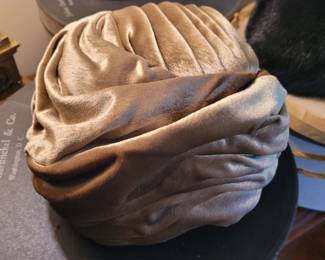 vintage Christian Dior velvet hat and original box