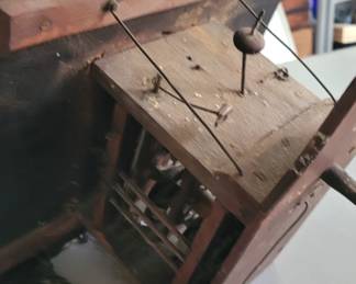 reverse of vintage clock