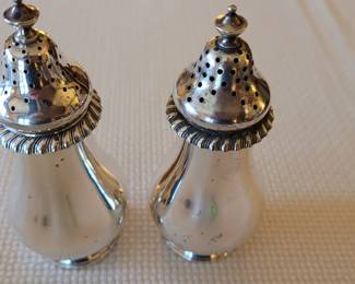 Gorham sterling silver salt and pepper shakers 5" tall, 5.563 troy ounces