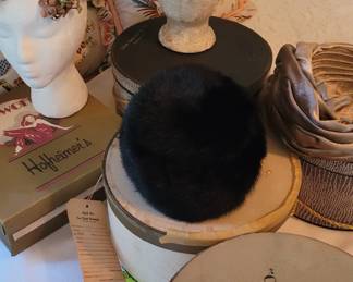 Vintage hats and hat boxes