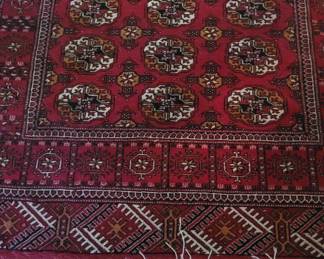 Small Hallway Rug, Pakistani Bokarra, 45" x 41 1/2", excellent condition, Circa 1960-1980