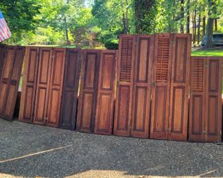 antique mahogany shutters from local historic home 