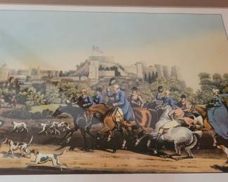 #150 "His Majesty King George III Returning from Hunting (Windsor Castle) lithograph, artist James Pollard