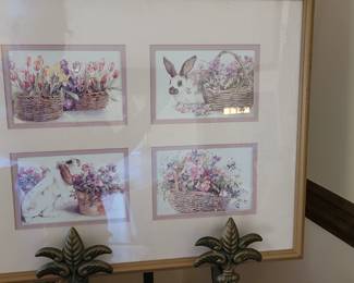 #159 Bunny Rabbits and Spring Flowers