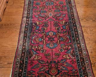 Foyer Runner Rug,  Persian Lilyhan, semi-antique (1915-1945) 2'7" x 10', fair condition