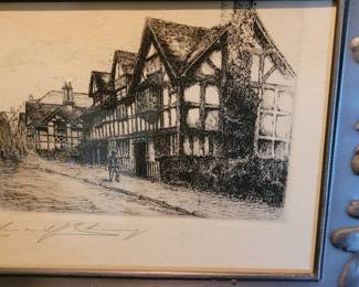 #22 Half timbered houses and man