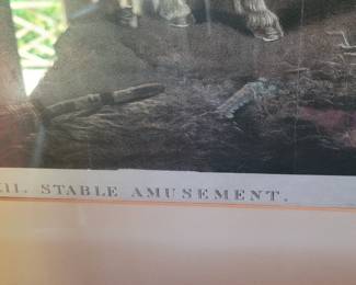 #142 "Stable Amusement" 1801, painted by George Morland, engraved by W. Ward, currently in the British Museum's permanent collection