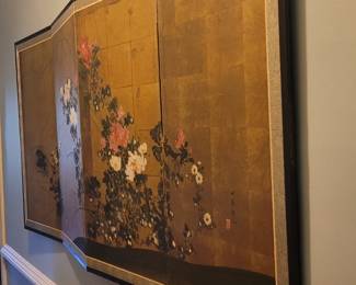 Hand-painted Asian Screen in hallway