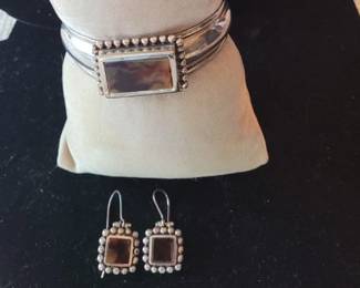 #15 agate and sterling silver drop earrings