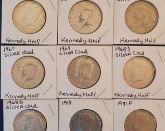 Kennedy Half Dollars, silver clad