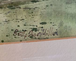 #160 Watercolor of Old Home, by Betty Zoe Miller, local Penisula artist