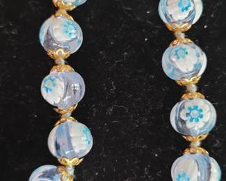 #21 Murano glass from Venice with aventurine threads 13", purchased in Italy