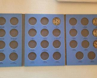 Book of 6 Standing Liberty Quarters, .900 silver