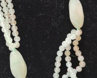 #23 celadon jade 15" necklace purchased in the 1970's in China