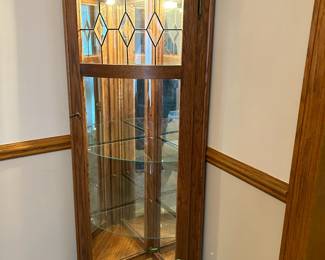 Lighted Curio Corner Cabinet