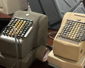 Antique mechanical calculators