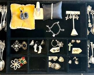Sterling Spoons & Jewelry