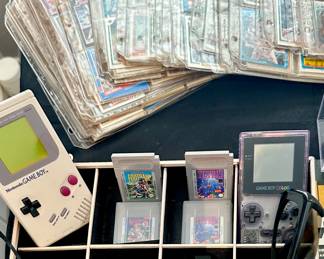 Baseball Cards Sorted by Player, Original Game Boy Handheld