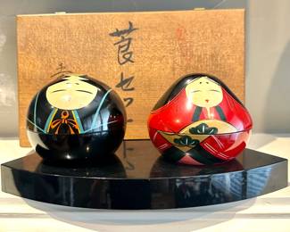 Pair Kokeshi Dolls